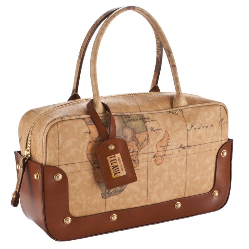 Alviero Martini 1 Classe Geo Classic Map Print Medium Hobobag G994 