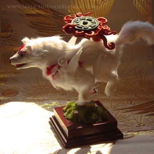 Okami Art Amaterasu OOAK Wolf Figure Statue Sculpture