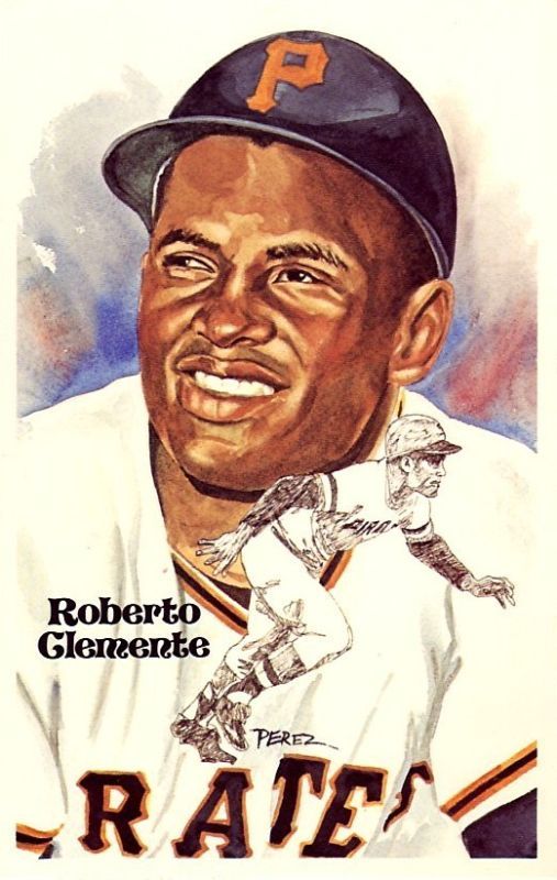 Roberto Clemente Perez Steele Hall of Fame Postcard