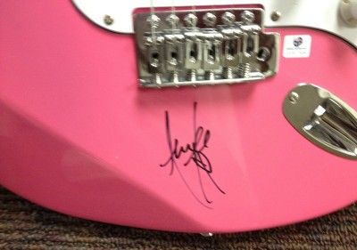 Amy Lee Evanescence Signed Full Size Pink Eletric Guitar RARE GAI 