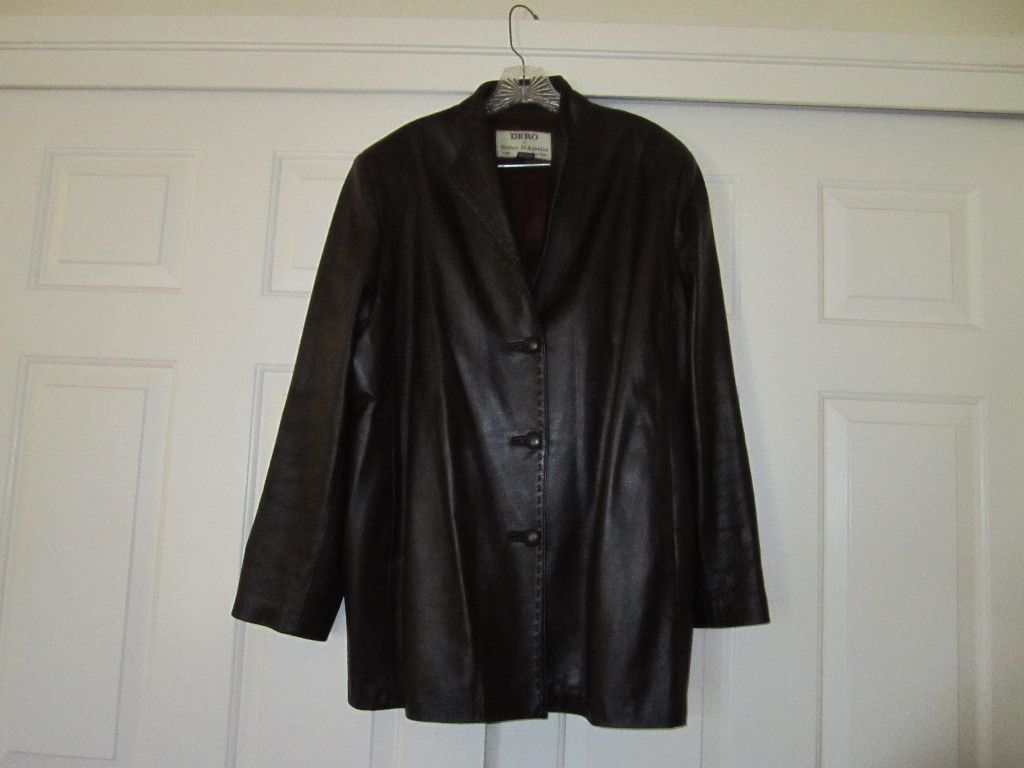 Womens Rocco DAmelio Leather Jacket Designer XL