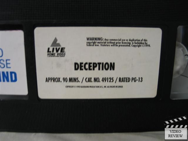 Deception VHS Andie MacDowell Liam Neeson