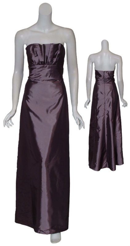 Amsale Iridescent Amethyst Taffeta Eve Gown Dress 6 New