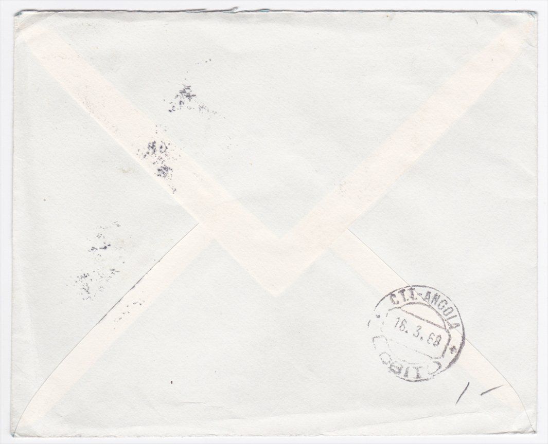 Portuguese Angola to Switzerland 1968 Multifranked Cover