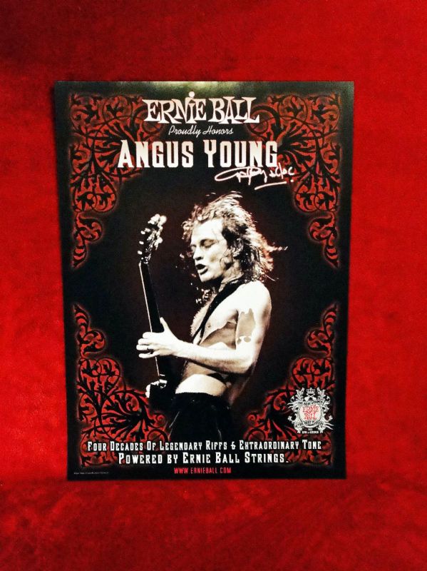 AC DC Angus Young Ernie Ball Promo Poster ACDC