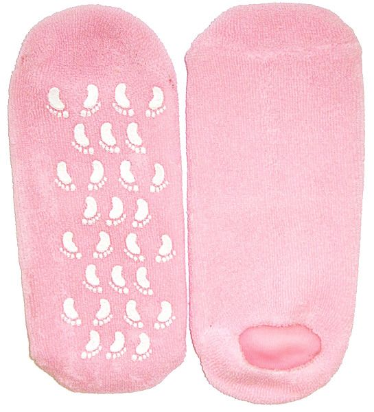 one pair of moisturising gel socks give your feet a spa treat