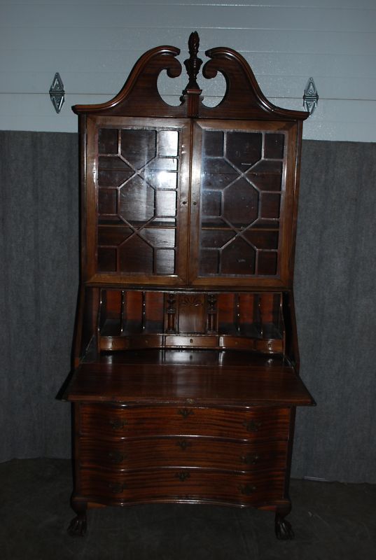 Antique Secretary Cabinet with Drop Down Desk  F5095