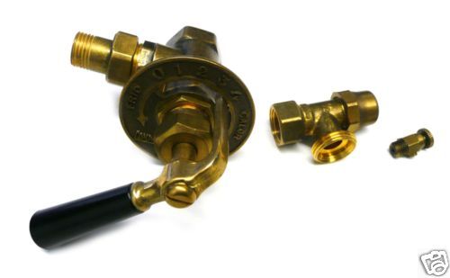 Solid Bronze Antique Style Radiator Valve Kit