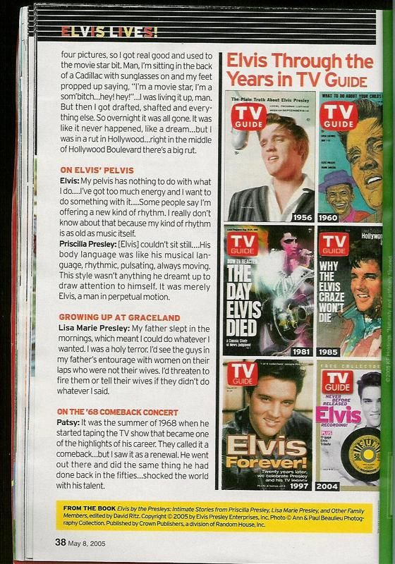 TV Guide 05 Elvis Presley Trace Gilmore Girls Lost