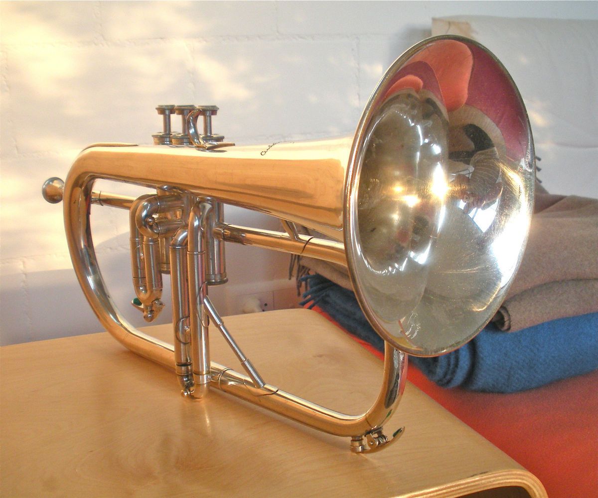 Vintage Silverplated Antoine Courtois Paris Flugelhorn