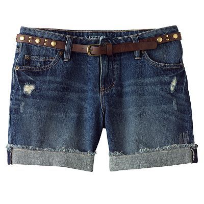 nwt Apt 9 Cuffed Denim Shorts ***Belt included***