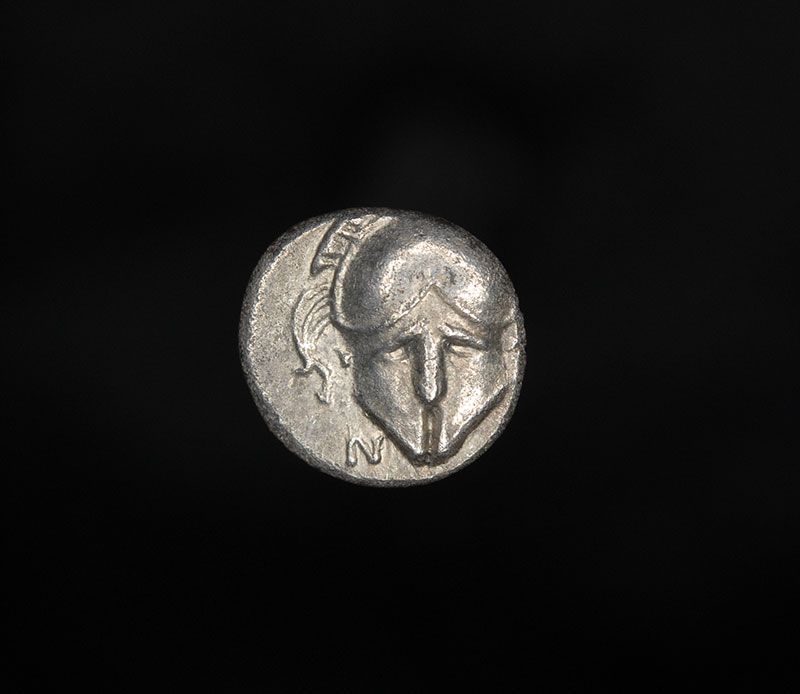 Ancient Greek Silver Mesembria Diobol Coin