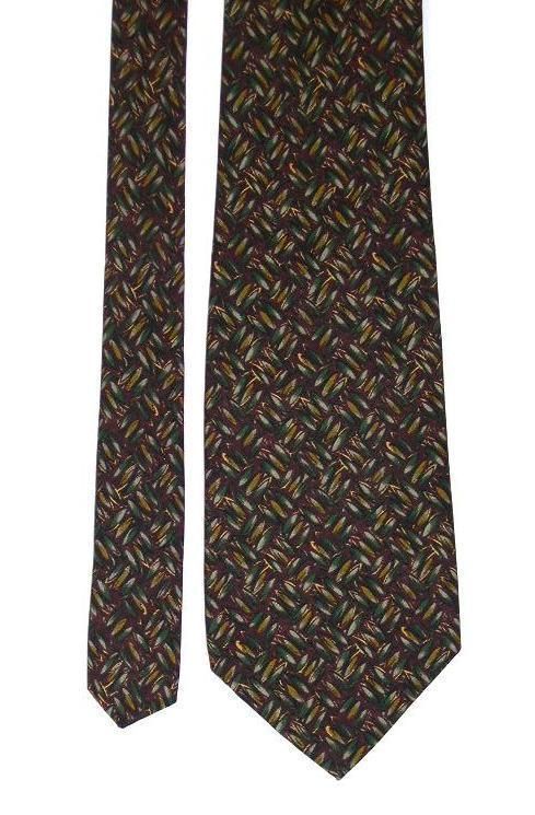 AQUASCUTUM Of London mens neck tie Multi color Paisley Pattern 