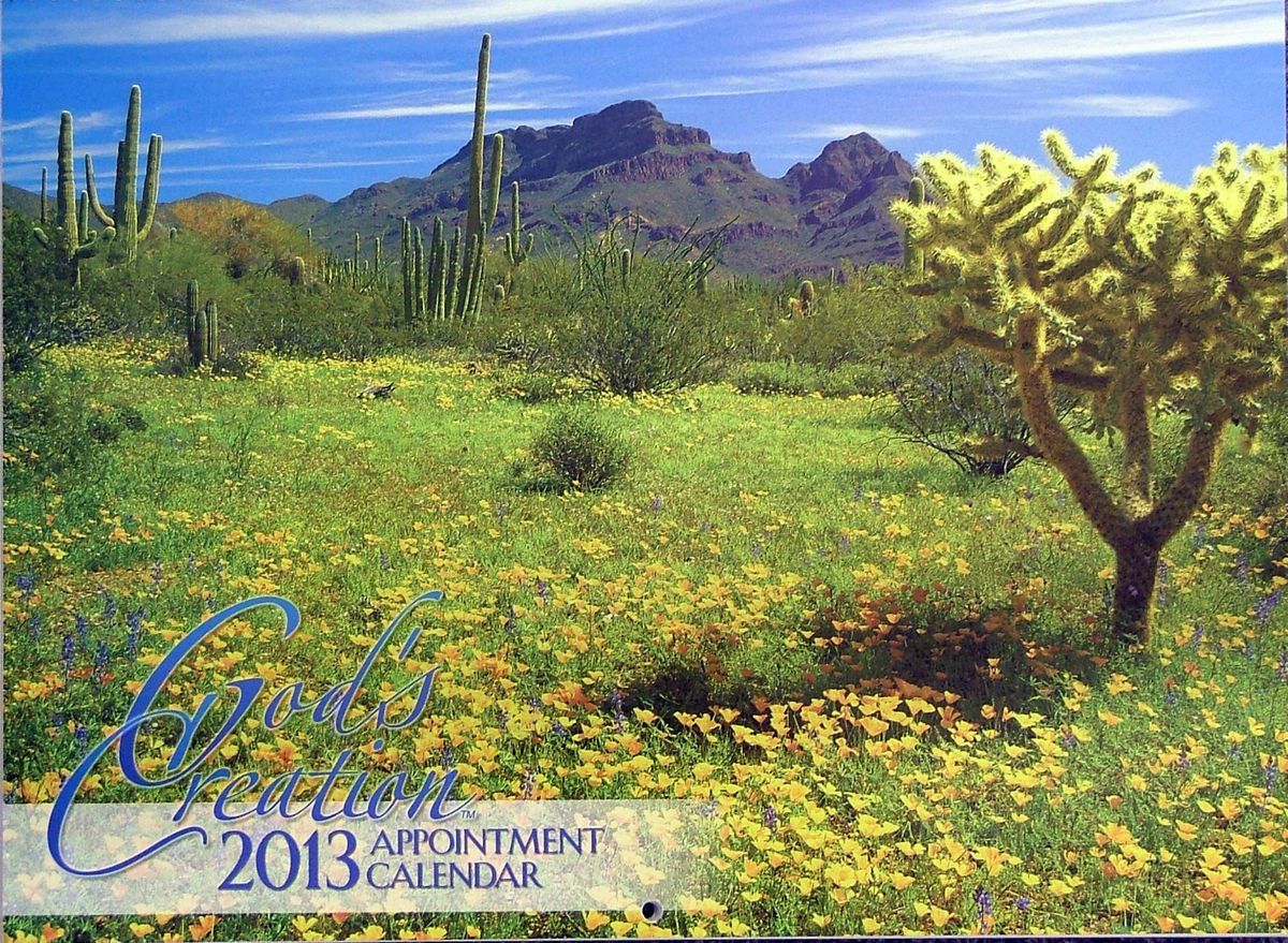 2013 Wall Calendar Gods Creation Appointment Calendar NIV Verses Great 