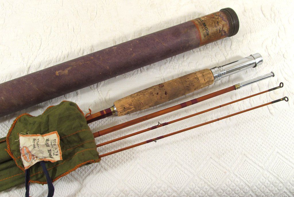 Vintage Montague Split Bamboo Fishing Pole Boat Rod on PopScreen