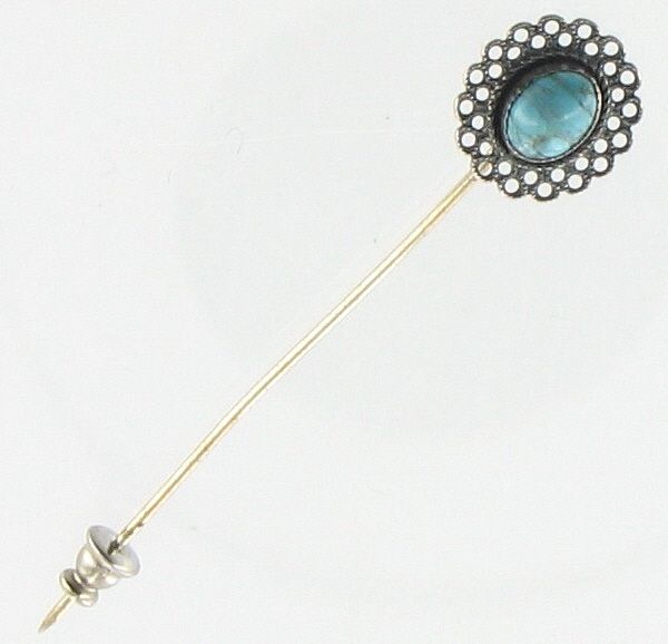 vintage sterling turquoise filigree stick pin be sure to visit