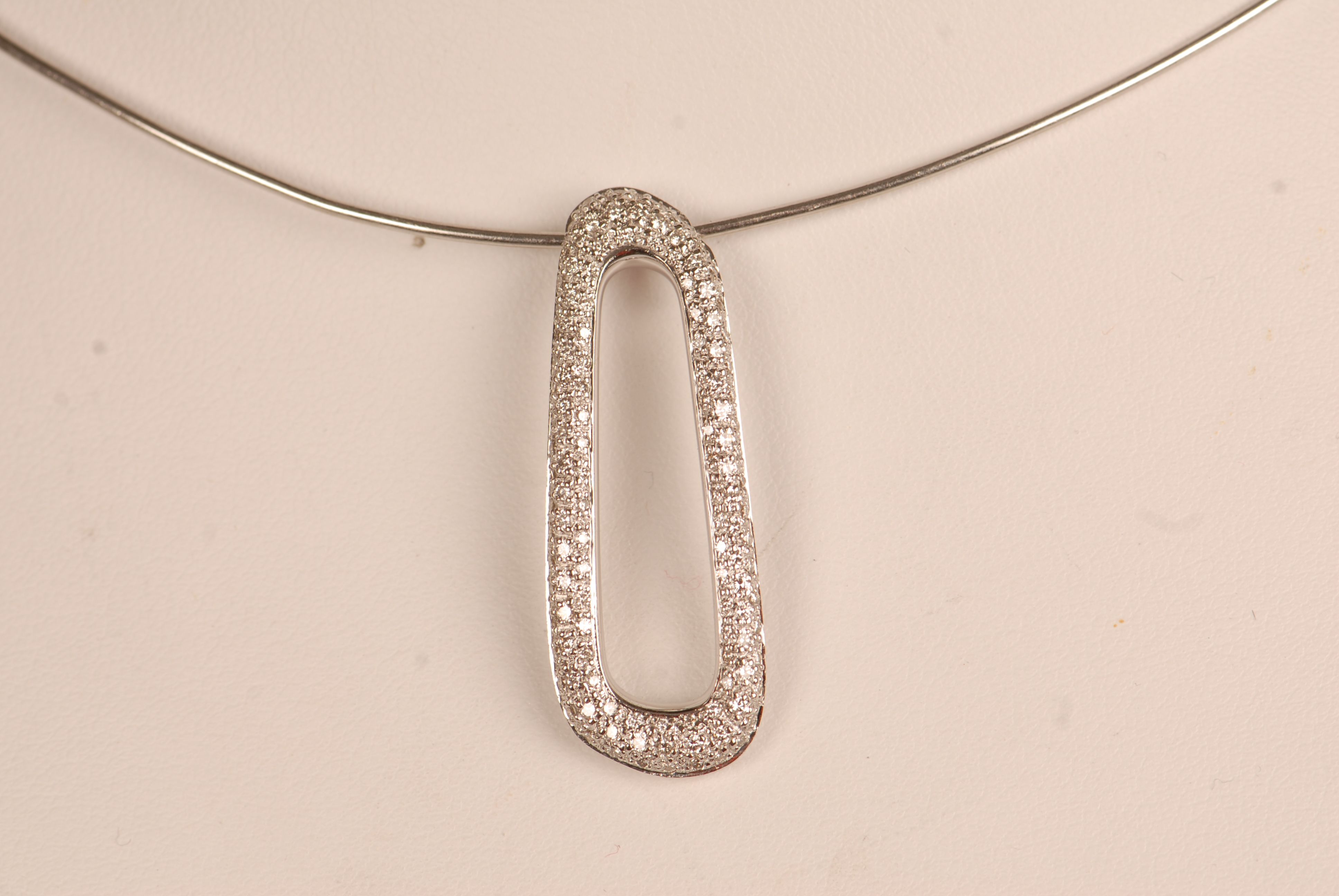 Antonini Diamond and 18K White Gold Pendant from The Barcelona 