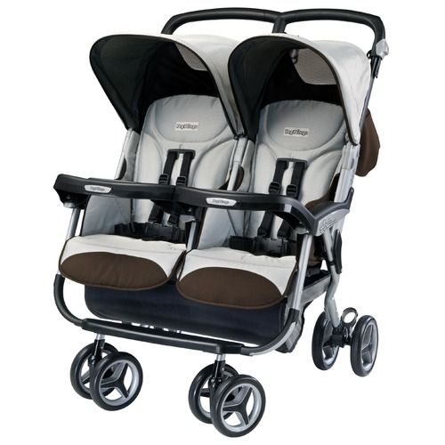 Peg Perego Aria Twin 60 40 Double Stroller in Java Ipax04na34ju47jp53 