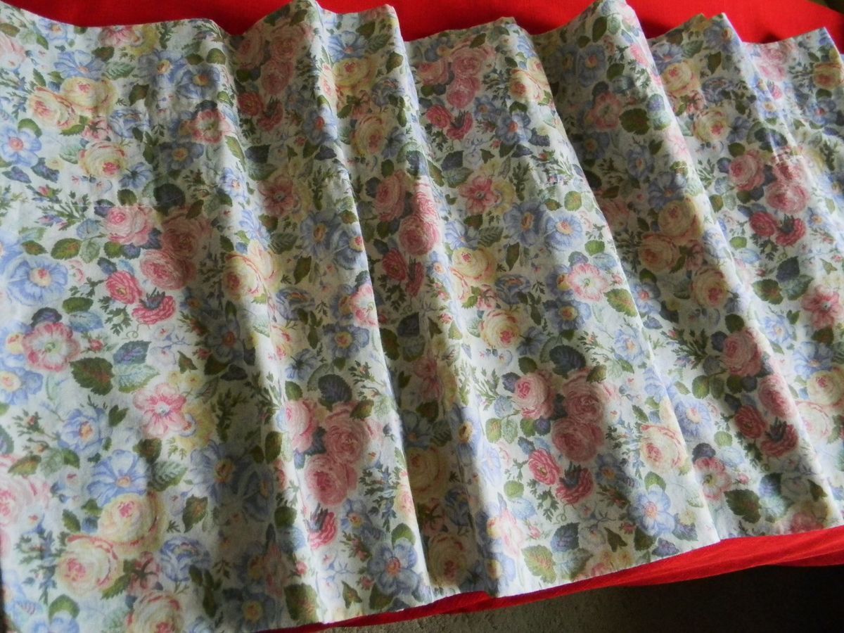 Window Valance Laura Ashley floral pink blue yellow green 84 x 18 