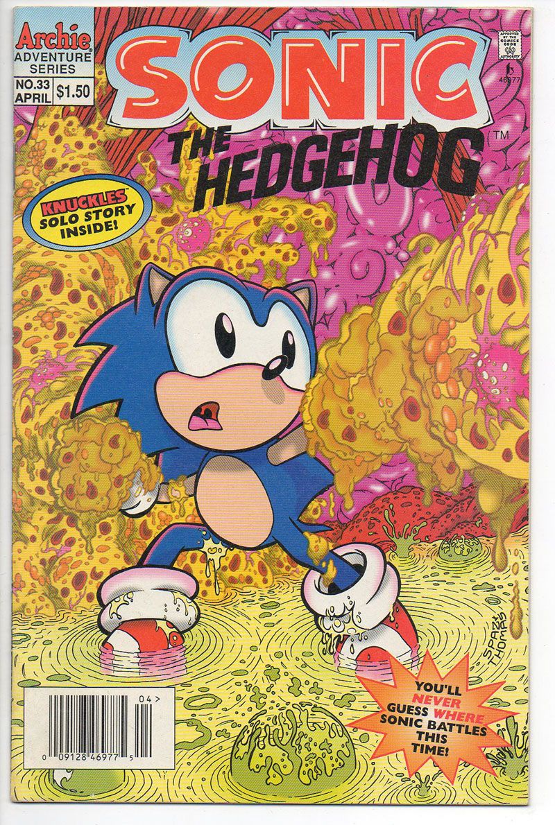 Archie Comics Sonic The Hedgehog 1996 33 VF Knuckles Solo Story B B 