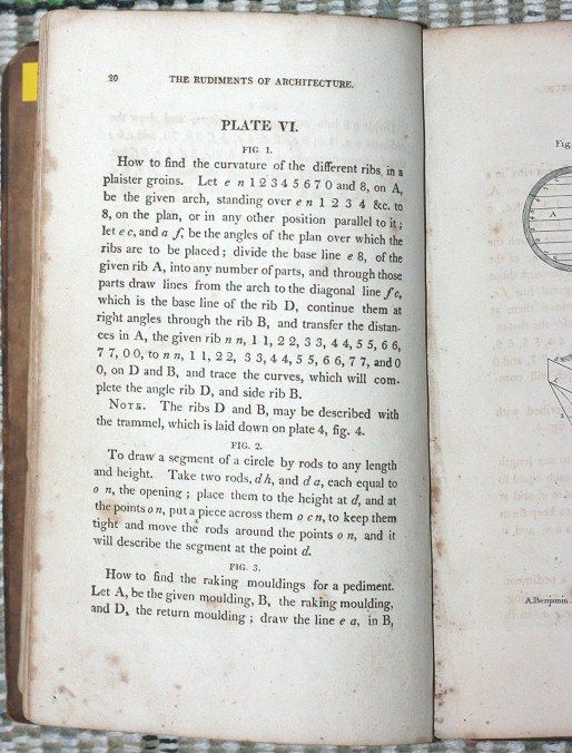 1814 Architecture Book. Boston. By Asher Benjamin. Rare
