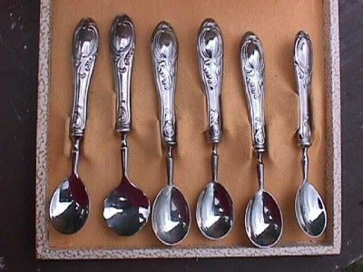 Set of 6 Vintage Argento 800 Silver Spoons