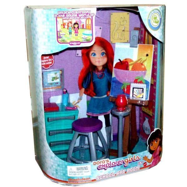 NEW MATTEL N9149 DORAS EXPLORER GIRLS ART ROOM PLAYSET AGES 5 UP