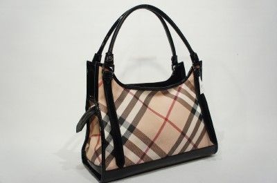 Burberry Ashmore Nova Check Black Tote Shopper Handbag Bag $1195 
