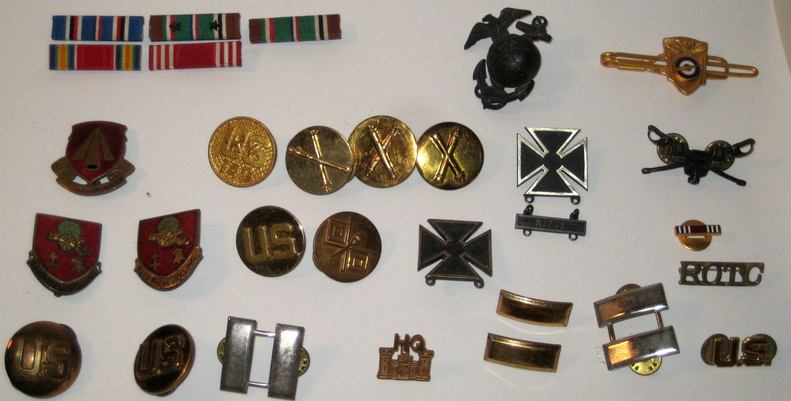 29 WWII Pins WW2 Medals Wii Ribbons Army Marine Infantry African 
