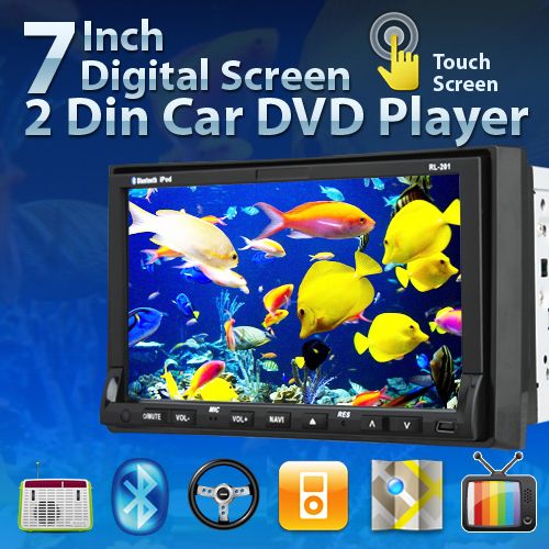 Car DVD CD Player 2 DIN Indash Auto 7LCD TV FM Stereo