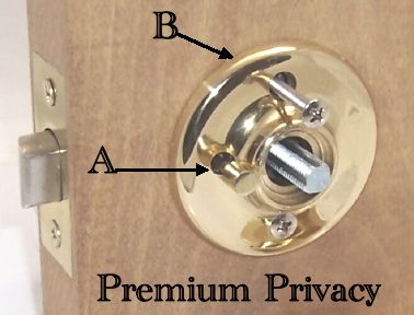 Fluted Crystal Glass Premium Privacy Door Knob Set Save