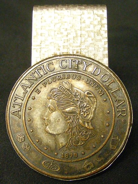 Vintage Atlantic City Dollar 1878 Money Clip