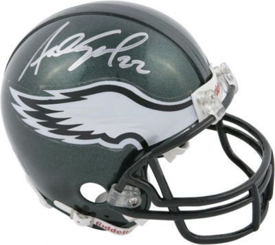 ASANTE SAMUEL SIGNED PHILADELPHIA EAGLES MINI HELMET W COA ATLANTA 