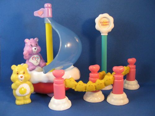 Care Bear Cloud Car Playset Lot Used 3190