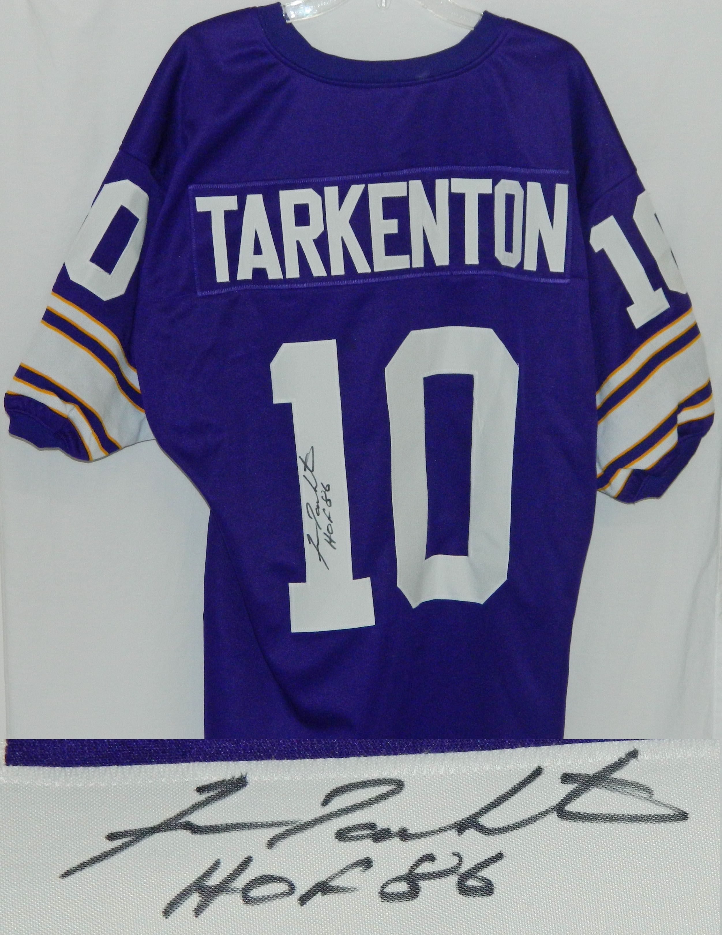 FRAN TARKENTON Signed VIKINGS Throwback Jersey w/HOF86   SCHWARTZ