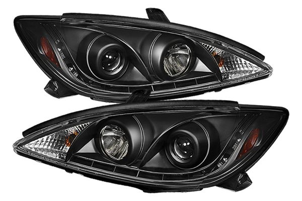    06 Toyota Camry Projector Headlights, Black LED Car Lights by Spyder