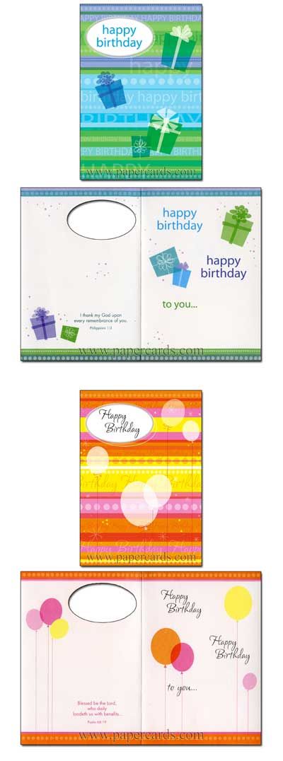 Birthday Wishes Box of 12 Assorted Birthday Cards with Scripture