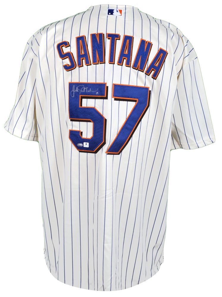 Johan Santana Autographed Jersey Authentic Cool Base GA Certified 