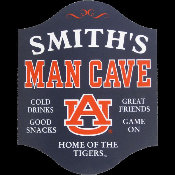   Wood Wall Home Auburn Tigers Man Cave Game Room Sign