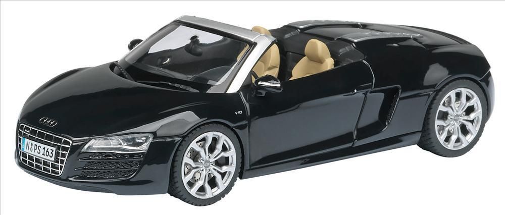 Coche Miniatura Metal Escala 1 43 Audi R8 Spyder Negro