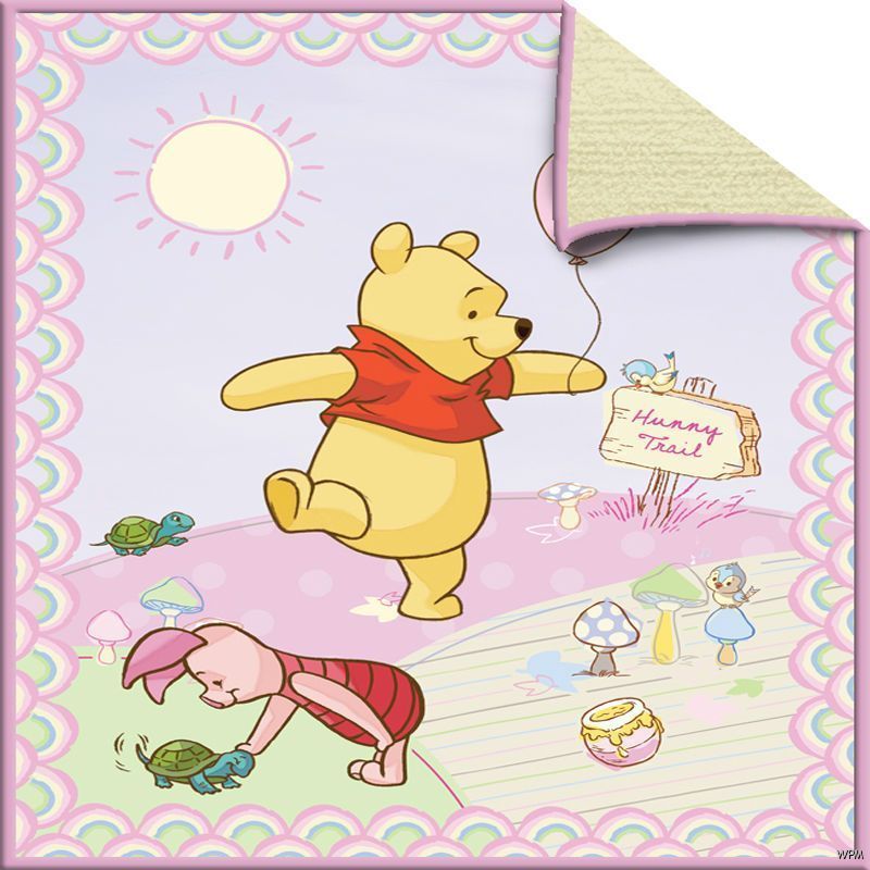 Disney Winnie The Pooh Sherpa Baby Blanket Super Soft Kids Borrego 