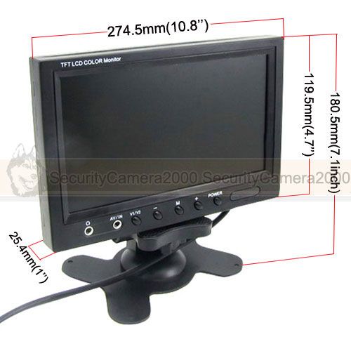   Input, 7inch, TFT LCD, Color, Car Monitor www.securitycamera2000