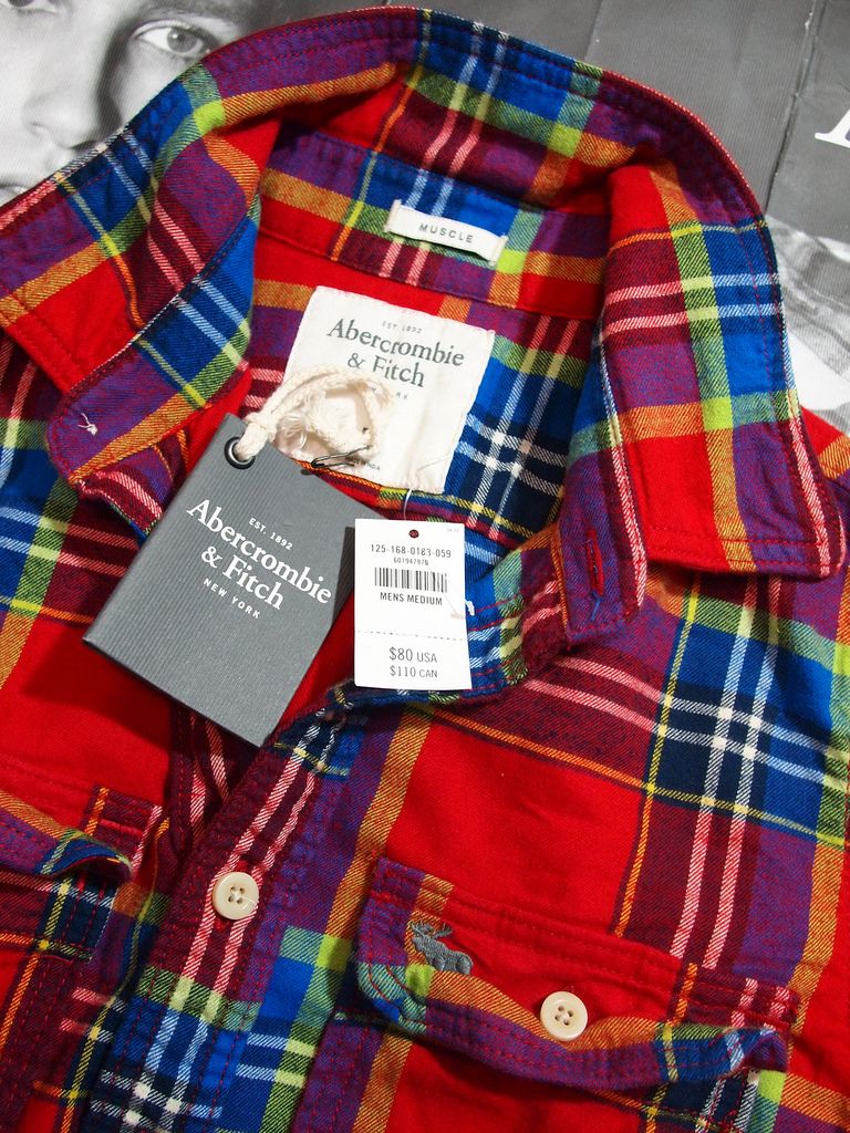 Abercrombie A F Mens Boundary Peak Plaid Shirt $88