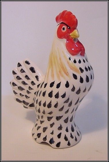 Stuart Bass ROOSTER Pie Bird Funnel Vent WHITE Banty Bantam ENGLISH 