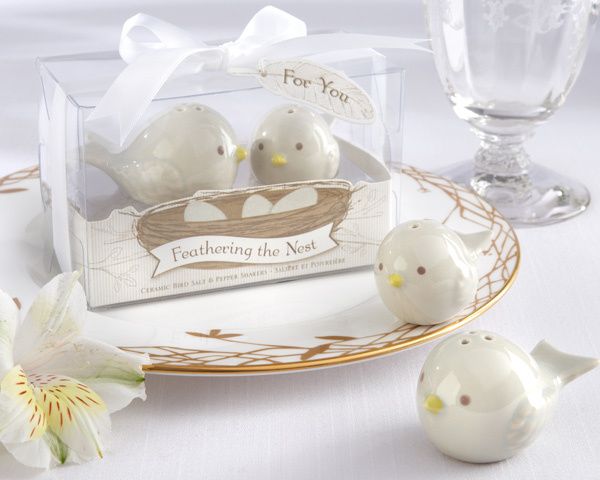 24 Baby Shower Favors Ceramic Birds Salt Pepper Shakers