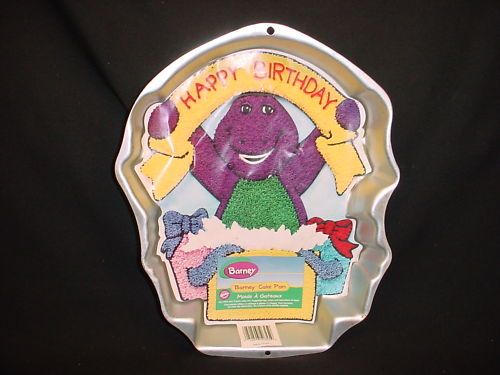 Wilton Barney Cake Pan Purple Dinosaur Mold Tin Instruc