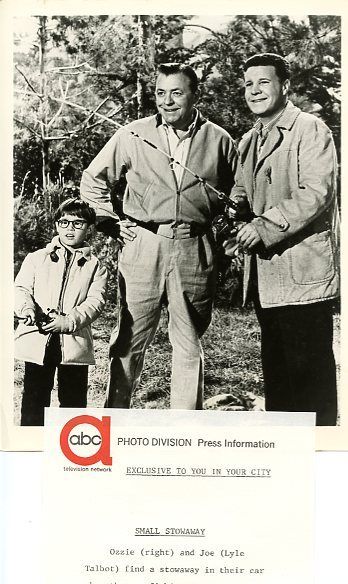 Ozzie Nelson Lyle Talbot Barry Livingston 62 ABC Photo