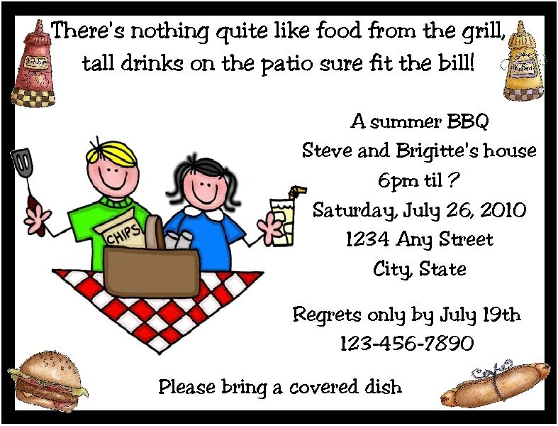 Personalized Cookout BBQ Family Reunion Invitations