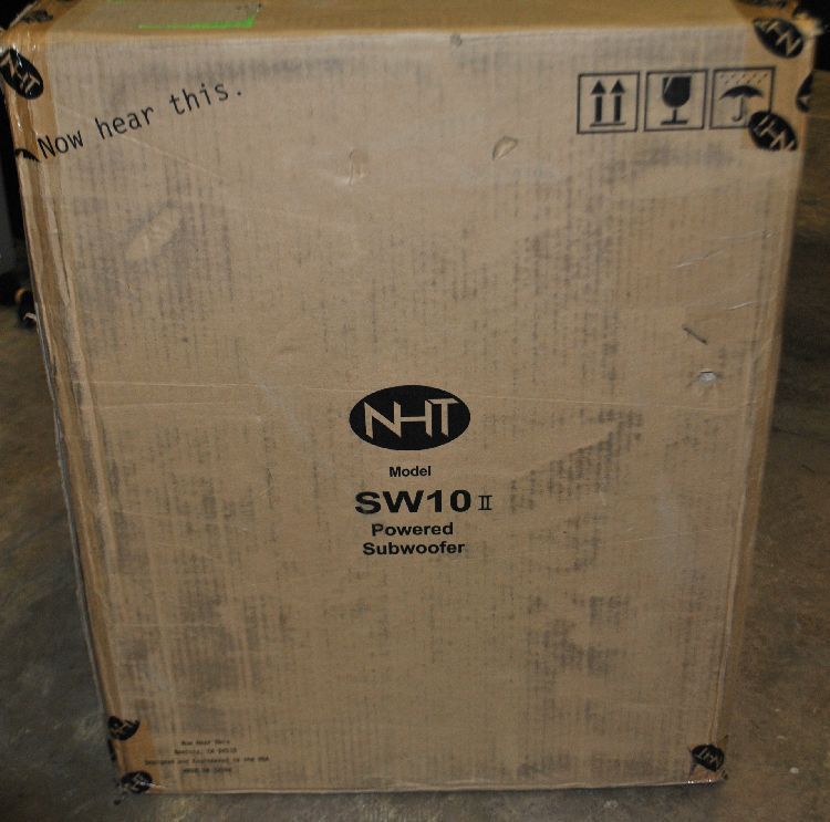 NHT SW 10 II Floorstanding Powered Subwoofer Gloss Black 150 Watt New 