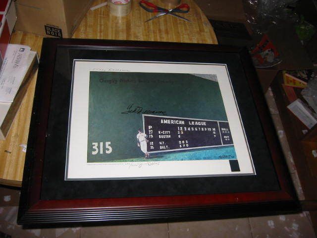 TED WILLIAMS TEDDY BALLGAME SIGNED NUMBERED BEAUTIFULLY FRAMED 